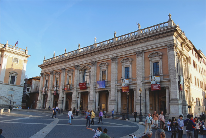 28 - The Palazzo dei Conservatori, part of the Capitoline Museums located in the Piazza del Campidoglio on Capitoline Hill in Rome